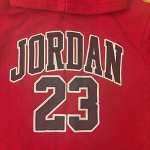 Jordan boys red pullover hoodie size Lge